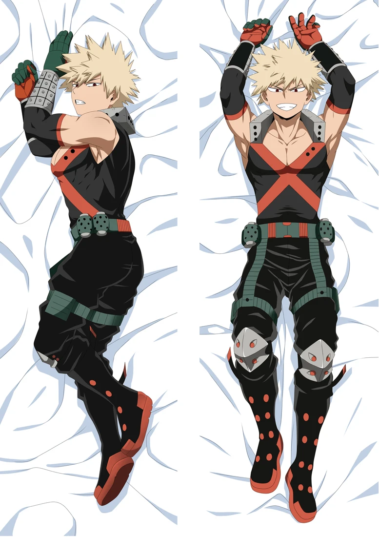 

Japanse Anime My Hero Academy Academic Grade Bakugo Katsuki Cosplay Cover Dakimakura Hug Body BL Pillow Case