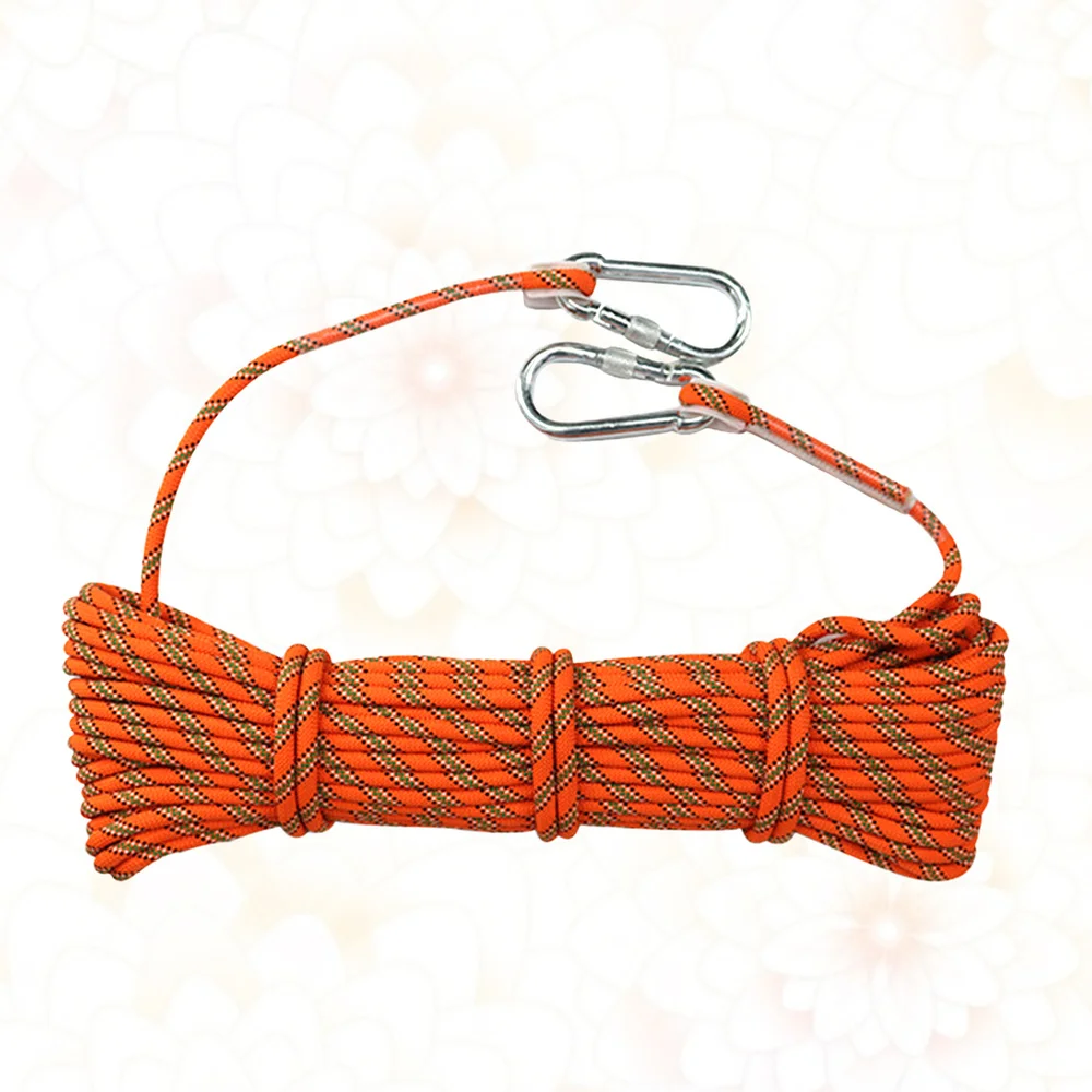

10M 8mm Thickness Tree Climbing Safety Sling Rappelling Rope Auxiliary Cord Equipment for Outdoor Sport (Orange)