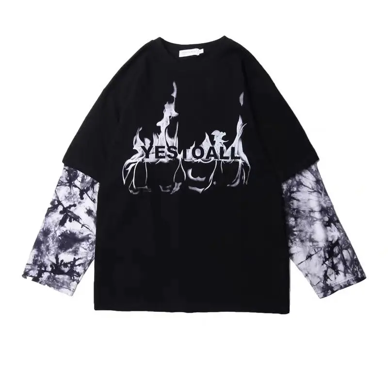 

Two tie dyed long sleeve t-shirts for men