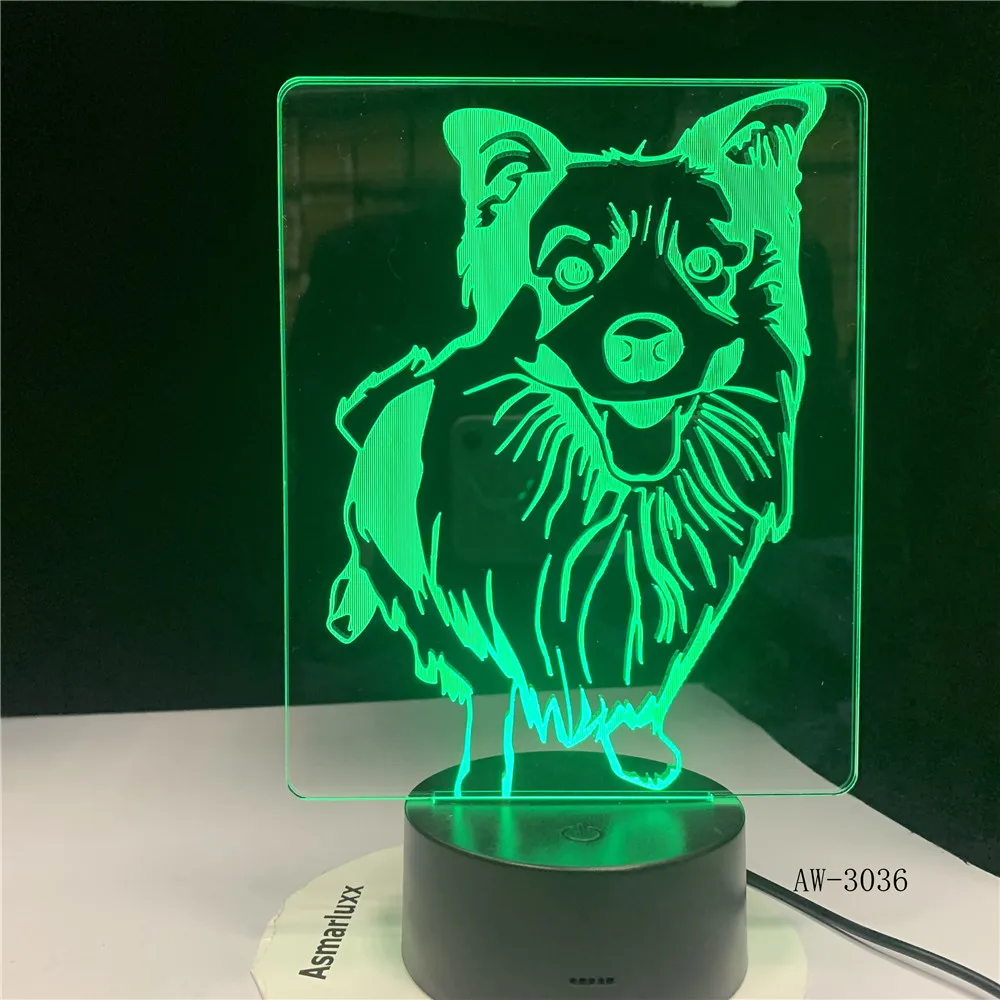 

Новый дизайн с животными тигра, мультяшный 3D ночной светильник, 7 цветов, изменение цвета, USB, настольная лампа, офисный светильник вечерние в...