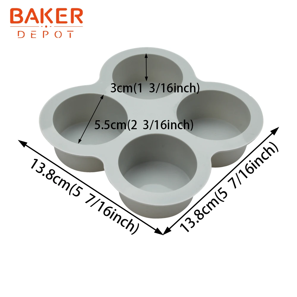 CDY-306 BAKER DEPOT, силиконовая форма для торта, выпечки, круглая форма для желе, пудинга, льда, мыла, печенья, хлебная выпечка, инструмент, маленькая форма для торта - Цвет: CDY-306