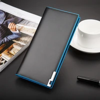 New mens wallet Thin slim wallet leather long Male business Clutch bag Coin Purse Luxury Brand mens wallets Carteira Masculina