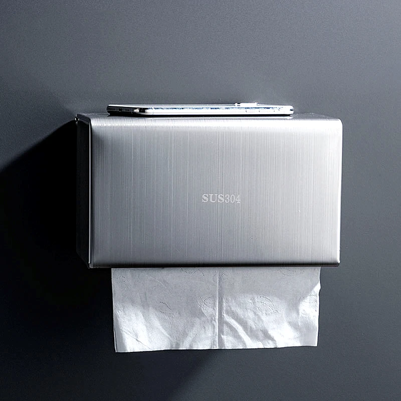304 нержавеющая сталь держатель туалетной бумаги с крышкой WC рулонная бумага s