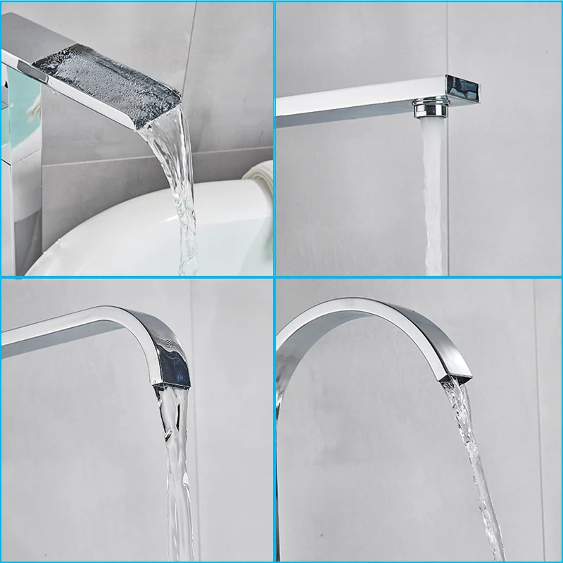 Автономный смеситель для ванны с одной ручкой вращение на 360 градусов ручным