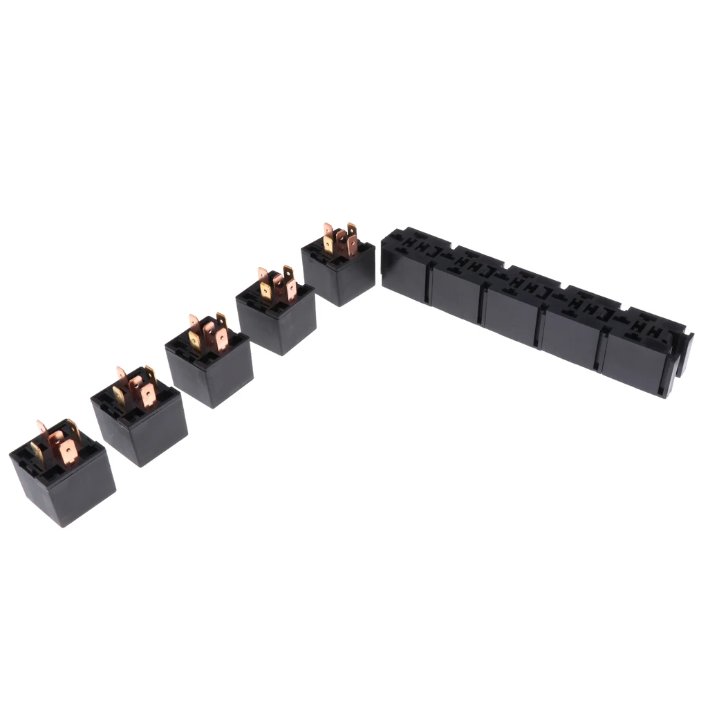 5pcs 80A 5 Pin General Purpose Relay Socket Holder Car Light Alarm Control | Автомобили и мотоциклы