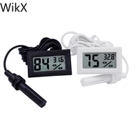 mini lcd digital thermometer hygrometer indoor thermostat handheld temperature sensor probe