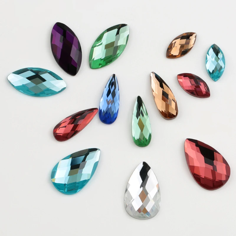 Мульти цвета Прямая Форма Flatback Блеск Клей для страз на хрустальные бусины