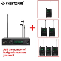 phenyx pro diy ptm 10 stereo wireless in ear monitor system bodypack receiver 900mhz500mhz frequency band