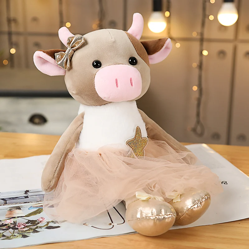 Милое кружевное балетное платье Мышь корова плюшевая игрушка мягкие Животные