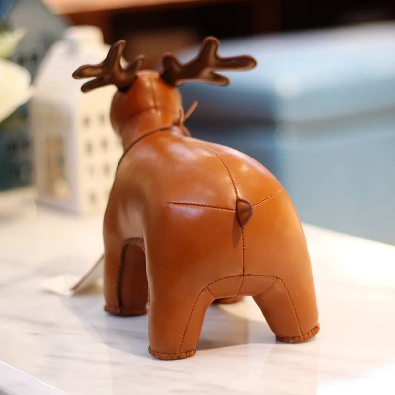 Искусственная кожа форзац с животными олень пресс папье ручная работа украшение