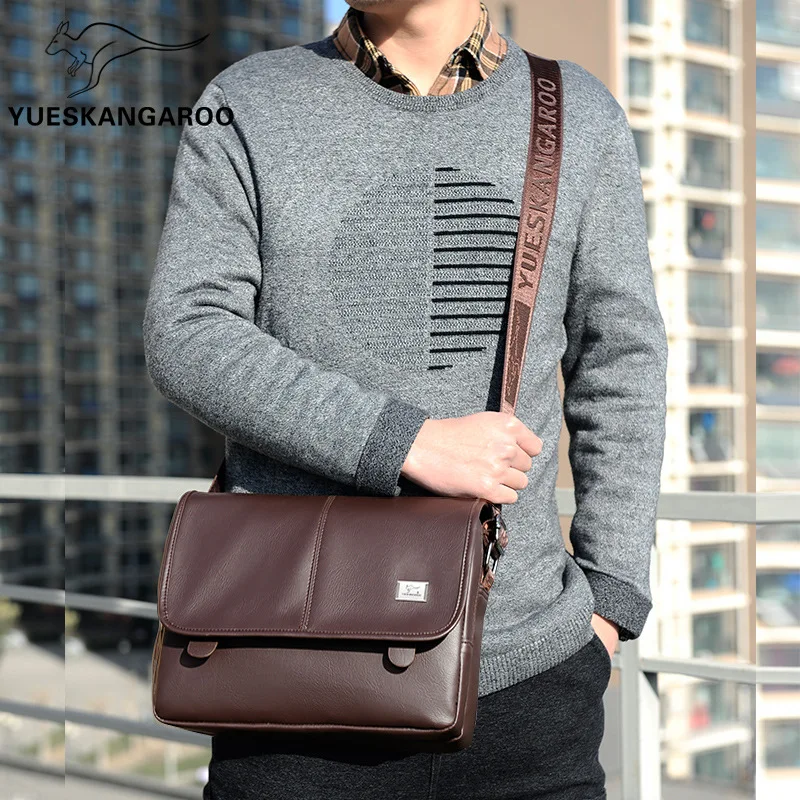 

Brand Men's Shoulder Crossbody Bag New Pu Leather Fashion Casual Large Male Messenger Bag Business Man Briefcase Satchel Handbag