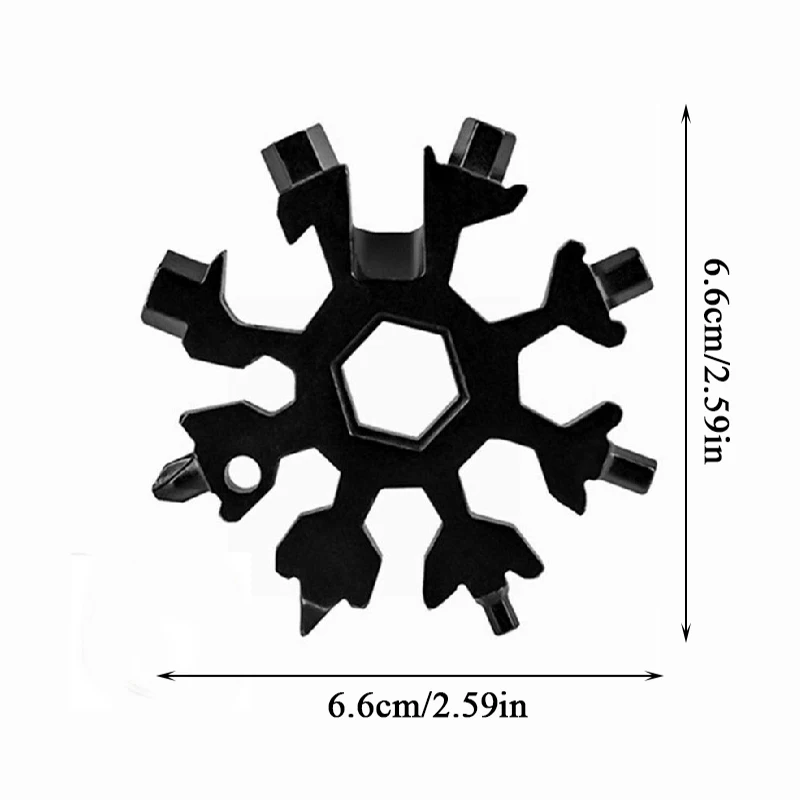 

18-in-1 Snowflake Multi-tool Portable Pocket Tool Wrench Ratchet Combination Metric Christmas Gift Set Socket Wrenches Nut Tools