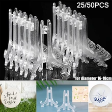 25/50 Pcs Plastic Easel Display Stand Holders for Bowl Dish Pictures Place Cards or Other Items Home Wedding Art Rack Decoration