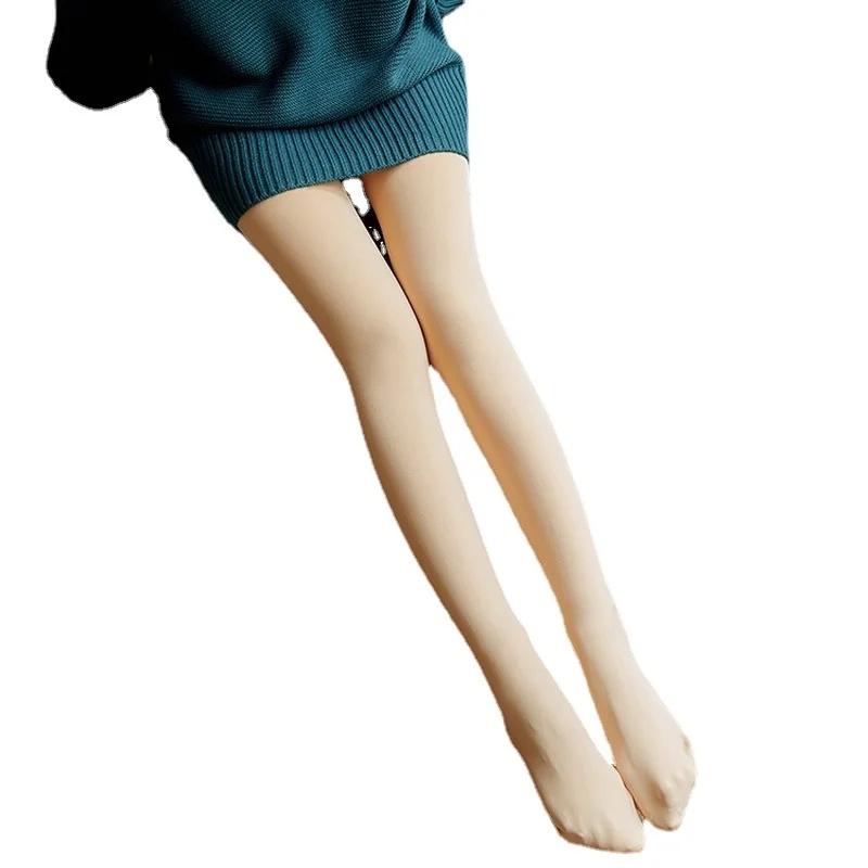 

Лидер продаж 2021, черные женские колготки, зимние колготки, поддельные полупрозрачные теплые флисовые черные и кожаные поддельные полупрозр...