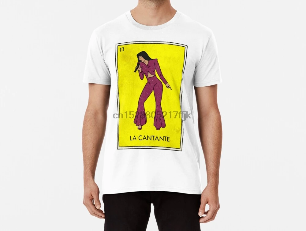 Для мужчин Funy футболки La Cantante мексиканской Loteria бинго карты тематические tshirs