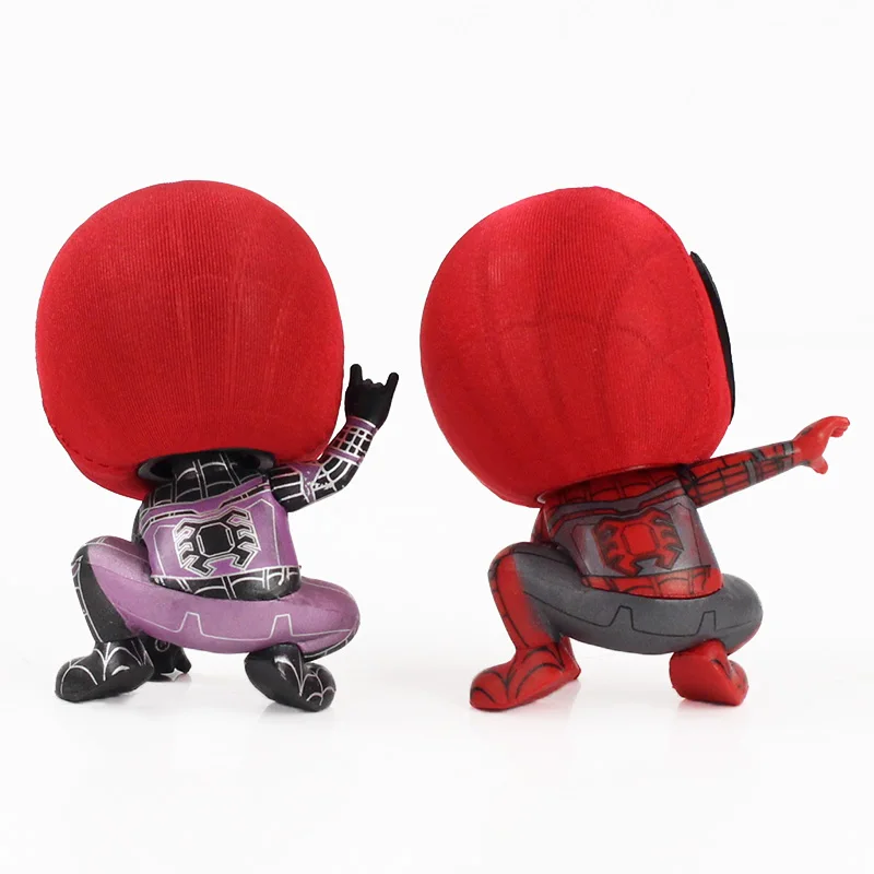 9cm Marvel Avengers Spiderman Q Cute Kawaii PVC Action Figure Collection Decoration Mini Model Toys Dolls Kids Gift Brinquedos - купить по