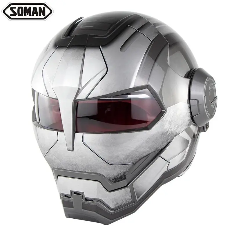 Capacete Железный человек мотоциклетный шлем полное лицо Kask Verspa Ironman capacetes робот Casco