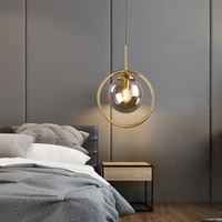 nordic glass modern led chandelier pendant lighting for dining room bedside read brass hanging lamp restaurant bar decor lustre