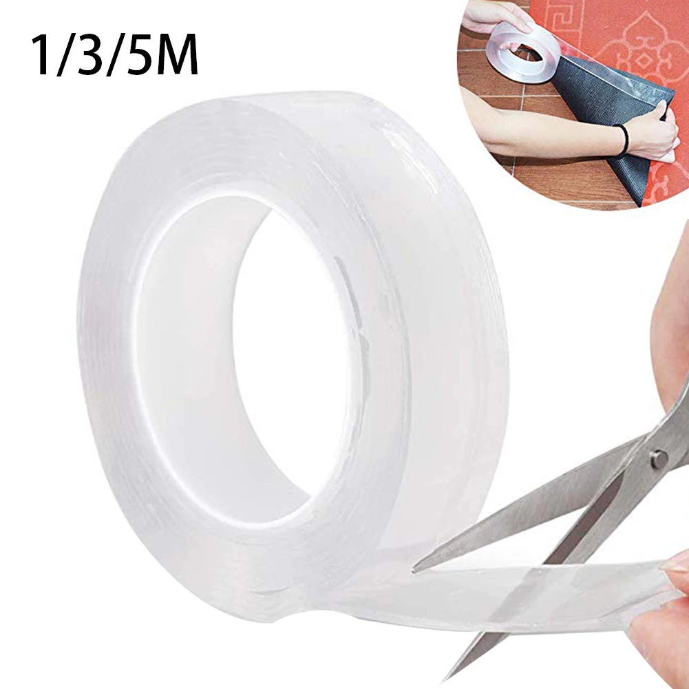 

1/3/5 Meters Nano Tape Transparent Double-Sides Adhesive Sticker Multi-Purpose Traceless PU Waterproof Tapes Thickened 2mm