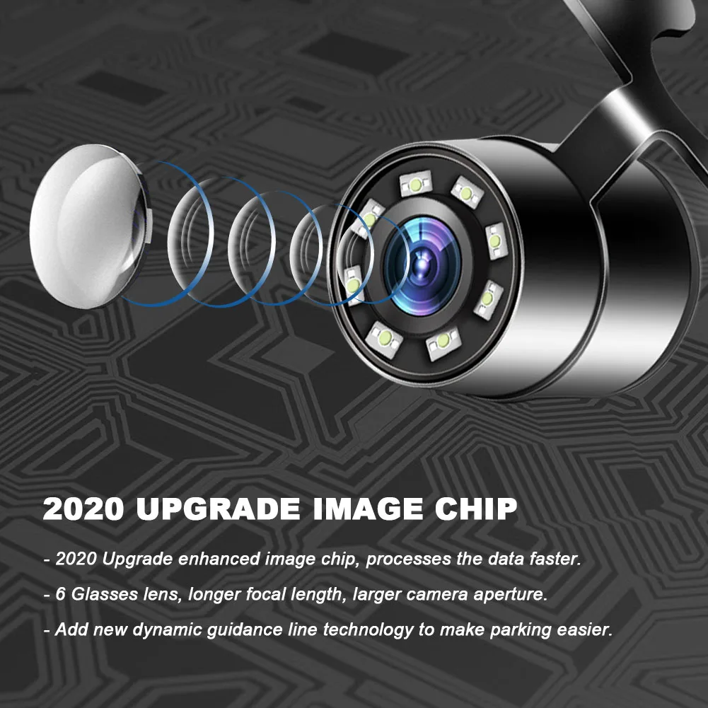 Динамическая траектория треков ИК ночного видения Автомобильная камера заднего