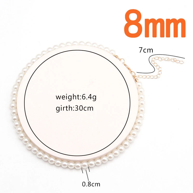 

Elegant Pearls Women's Necklaces Personality Charm Clavicle Chain Popular Temperament Imitation Pearl Short Necklace Choker
