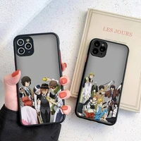 apan anime bungou stray dogs dazai phone case for iphone 12 11 8 7 plus mini x xs xr pro max matte transparent cover