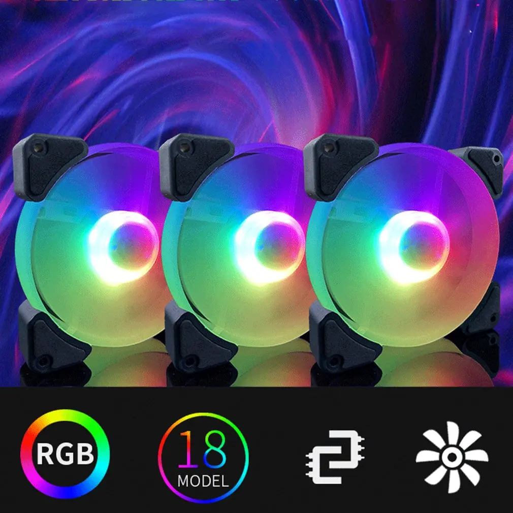 

RGB Fan Addressable ARGB Fans Compatible With Aura Sync Pro PC Case Fan Low Noise Computer Case Fans With Control Hub