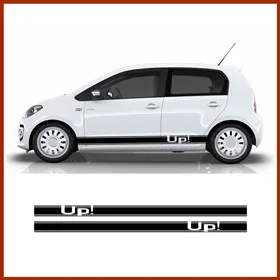 Гоночные полосы двери автомобиля боковая юбка наклейки для Volkswagen Cross Up GT Move Up High Up Street Up 3-5 дверей Авто Наклейки на кузов