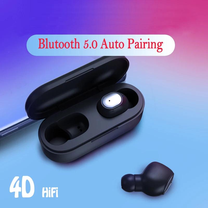 TWS V5.0 беспроводные наушники Bluetooth гарнитура HiFi стерео IPX5 водонепроницаемые