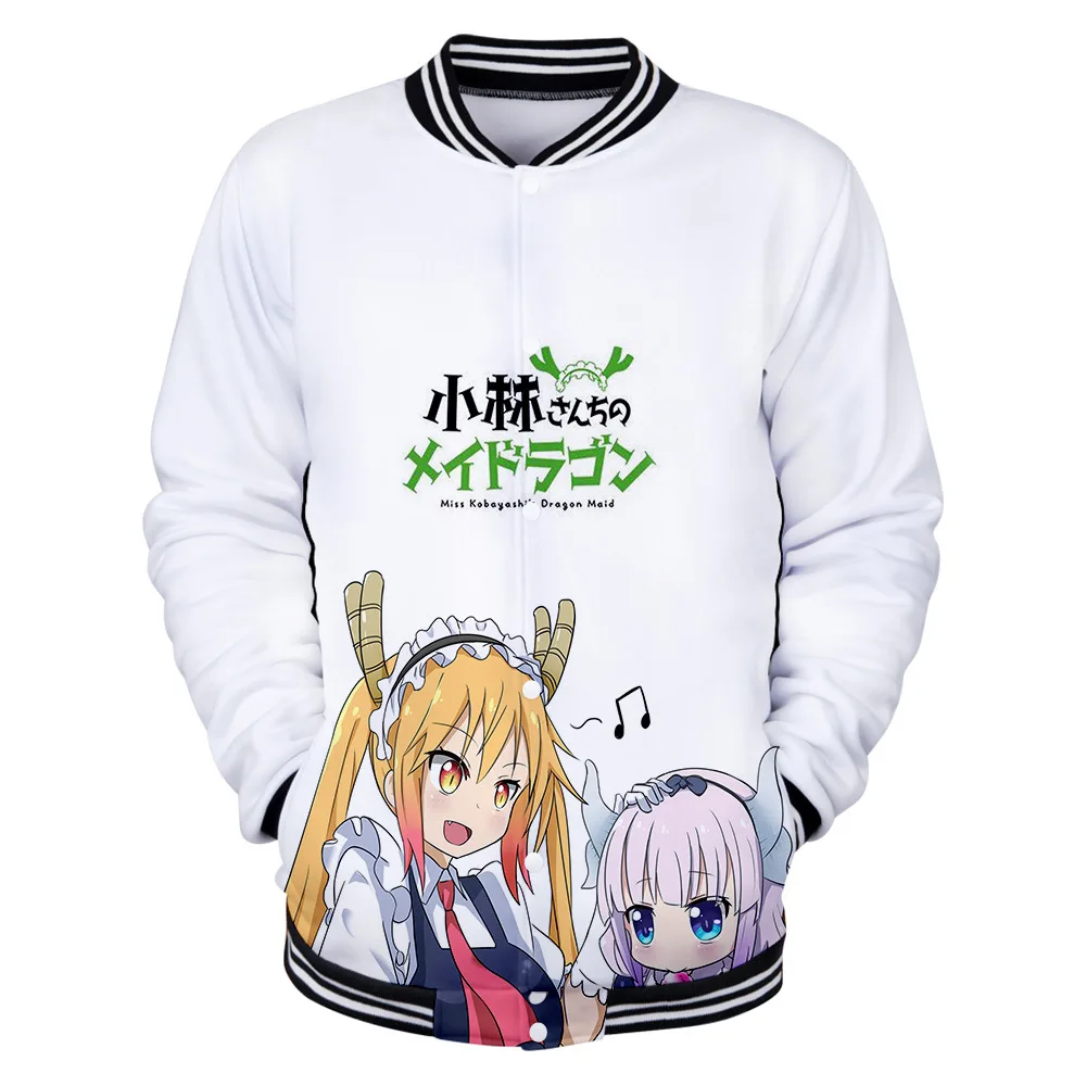 

Miss Kobayashi's Dragon Maid Cosplay Coat ToruKannaKamui 3D Print Anime Peripheral Baseball Uniform Couples Coat