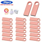 Флеш-накопитель usb 2,0 Водонепроницаемый, 20 шт.лот, 64 ГБ, 32 ГБ, 16 ГБ, 128 ГБ