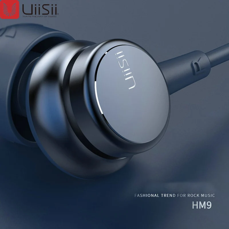 Uiisii HM9 сабвуфер-вкладыш с HIFI наушниками, динамические наушники с прямой подкладкой, 3,5 мм разъем стерео, для iPhone/huawei Mp3