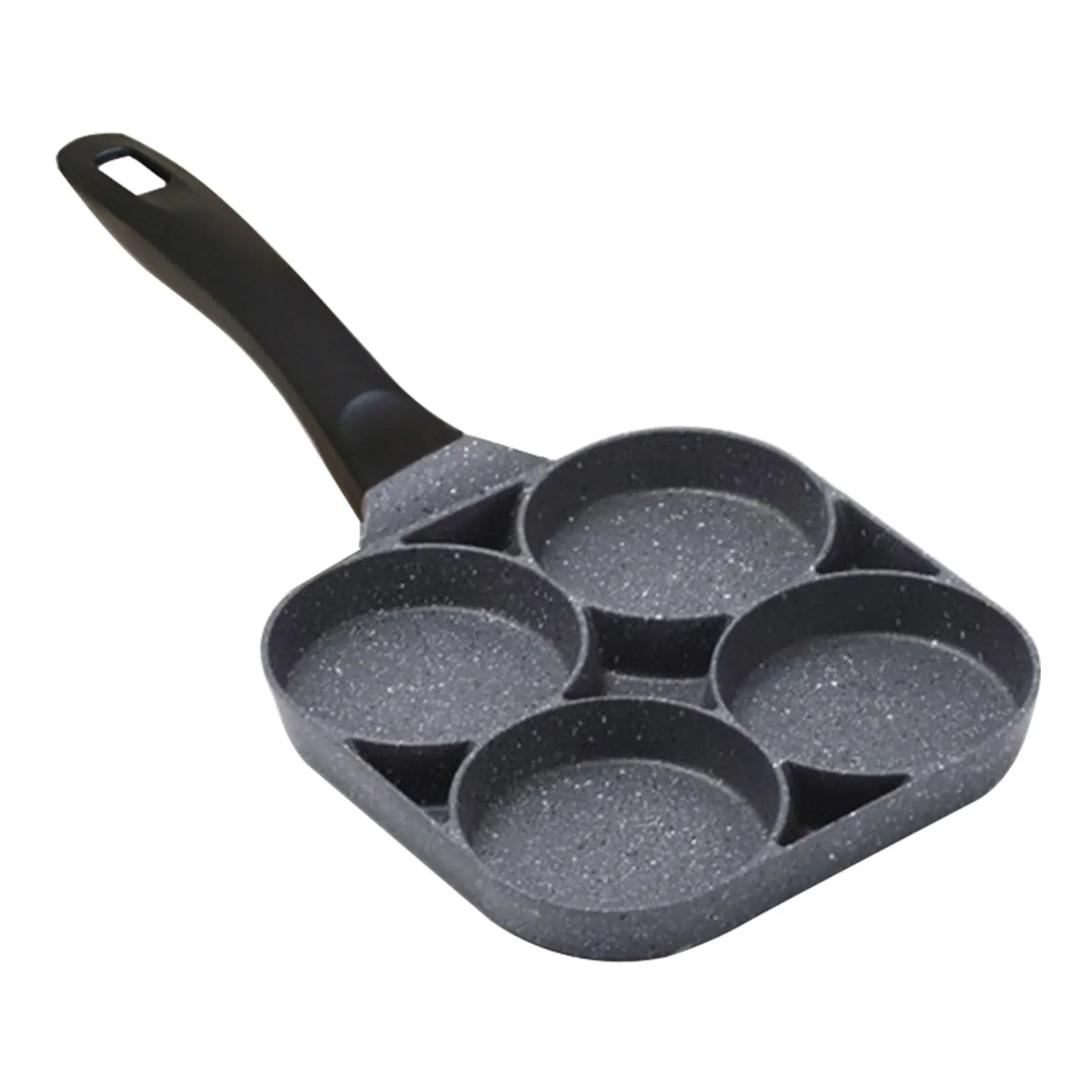

4 Hole Aluminium Alloy Heat Resistant Stone Coating Home Kitchen Induction Cooking BBQ Accessory Egg Burger Non Stick Frying Pan