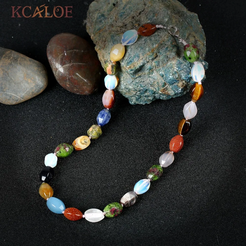 Женское Ожерелье Из Зелёной Яшмы Качественные Натуральные Камни Ювелирные