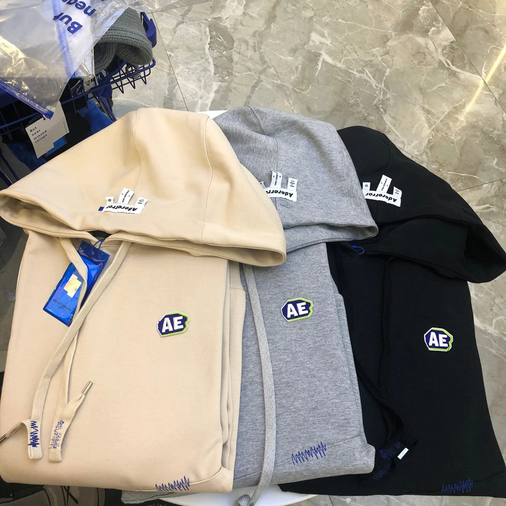 Толстовка Мужская/Женская плотная абрикосового цвета с капюшоном 2021 | Мужская