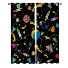 Таинственный инопланетянин планеты Оконные Занавески для спальни тканевые декоративные занавески панели занавески для гостиной