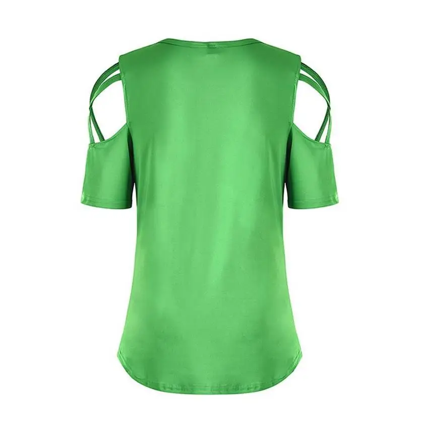 

New Fashion Bandage Off Shoulder Lucky Charm Letters Print T-Shirt For Women Tops Tshirt Harajuku Women Cropped Femme Funny