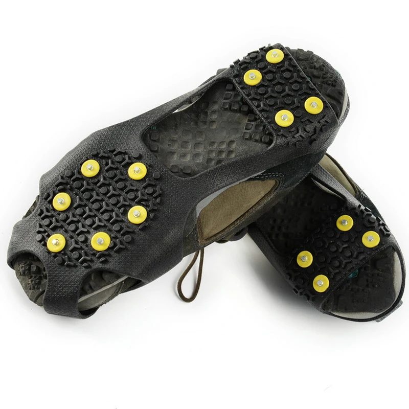 

Crampons 1 Pair S-XXL 10 Studs Anti-Skid Snow Ice Climbing Shoe Ice Grips Cleats Crampons Winter Climbing Anti Slip Shoes Cover