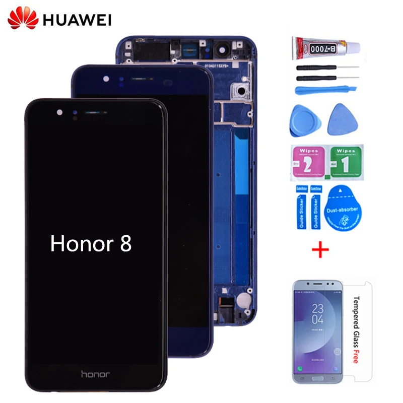 Для Huawei Honor 8 ЖК дисплей дигитайзер сенсор и сенсорный экран стеклянная панель в