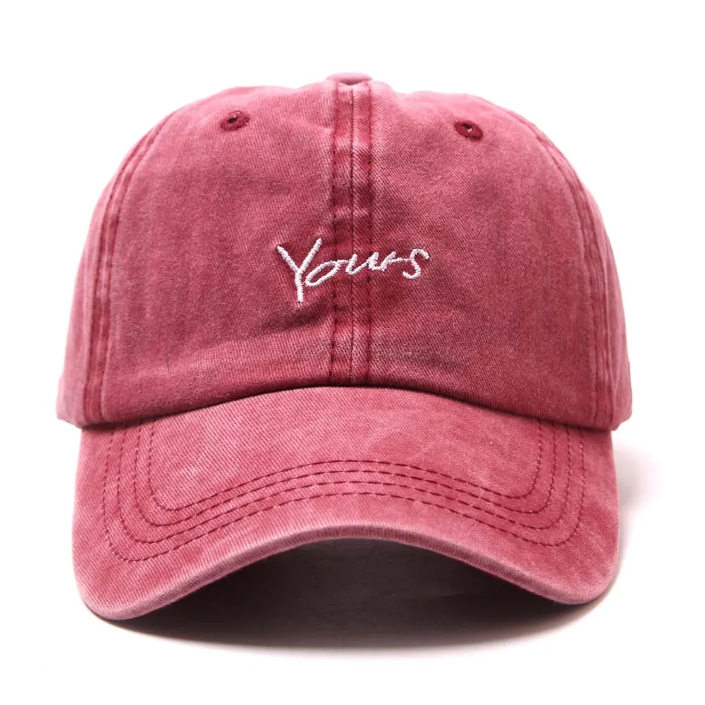 Регулируемая винтажная бейсболка из промытого хлопка с буквами для мужчин
