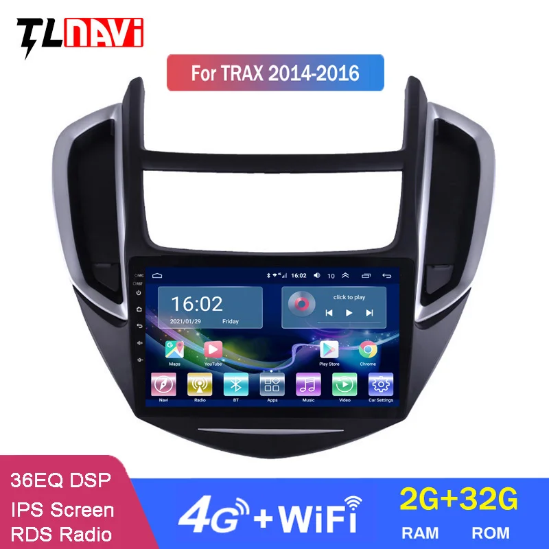 4G LTE 2G RAM 9 дюймов Android 10 Full Touch Автомобильная Мультимедийная система для Chevrolet Trax 2014