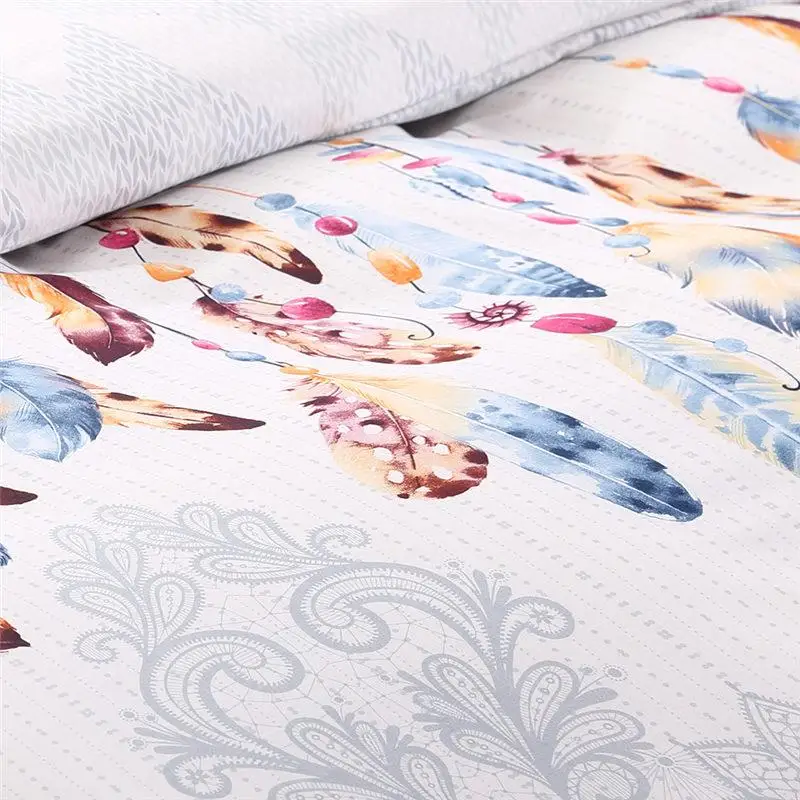 30 постельного белья Красочные перо постельное белье с наволочкой Twin Queen King для