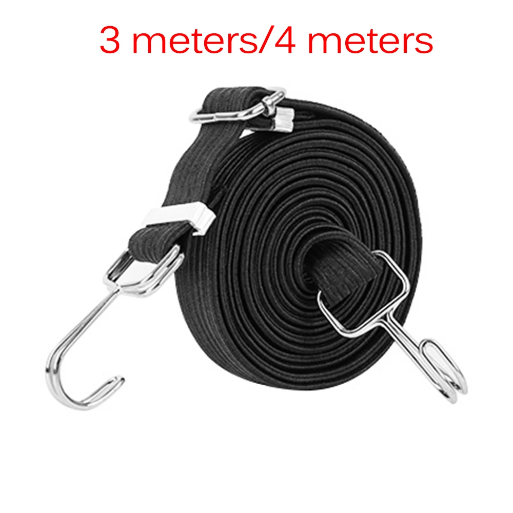 

Bicycle Luggage Binding Belt Widen High Elastic Latex Strap Carbon Steel Climbing Rope W/Hook For Cycling Not Easy To Rust