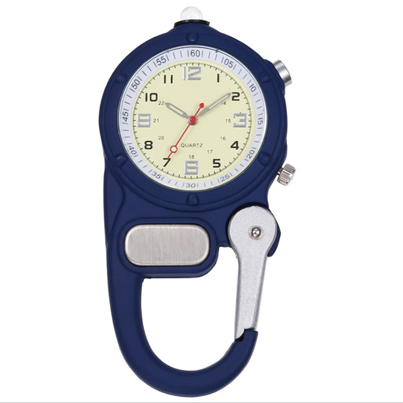 ALK Fob карманные часы медсестры карабин клип часы черный подъем горы Спорт на открытом воздухе часы LED свет карманный синий часы унисекс от AliExpress WW