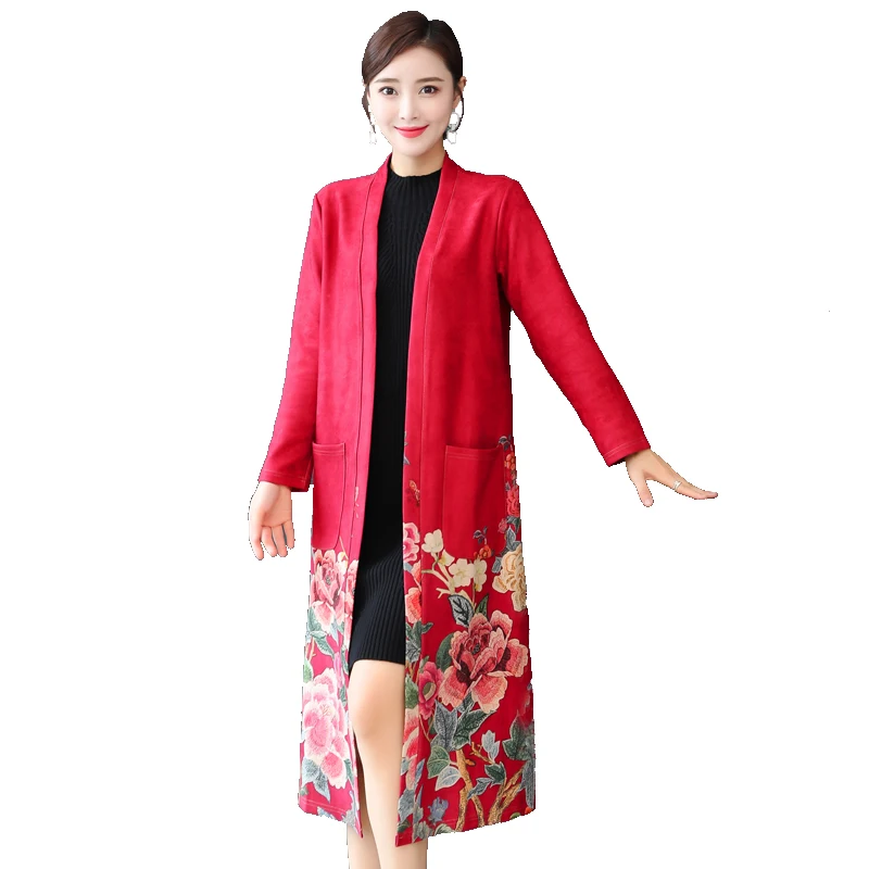 Весенне-осеннее замшевое пальто-ветровка новинка 2020 Одежда большого размера для