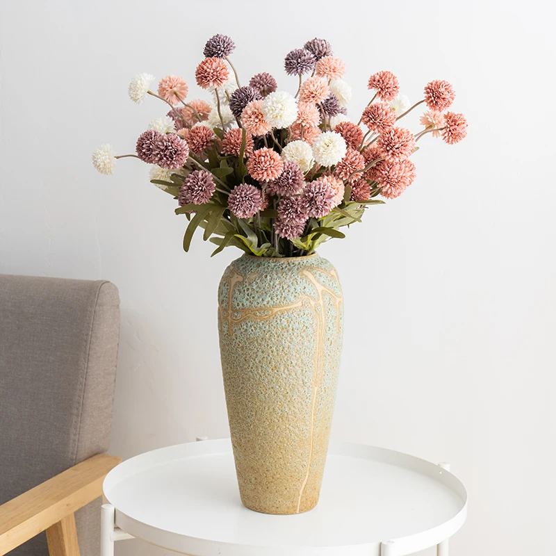 2pcs 50cm Artificial Dandelion Flowers High Quality Living Room Home Arrange Wedding Decor Bouquet for Table Wall Material Plant |