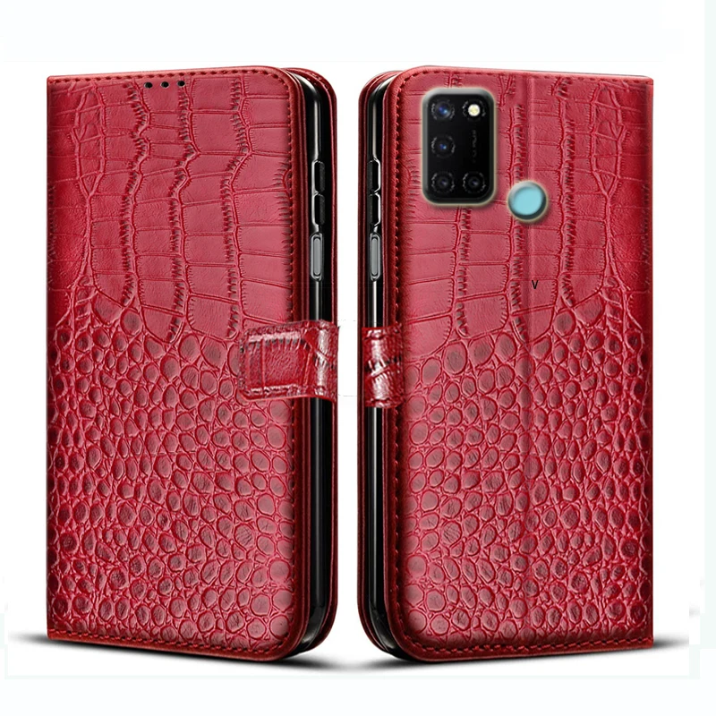 

Чехол-бумажник из искусственной кожи с крокодиловым узором для телефона oppo Realme C17 7i