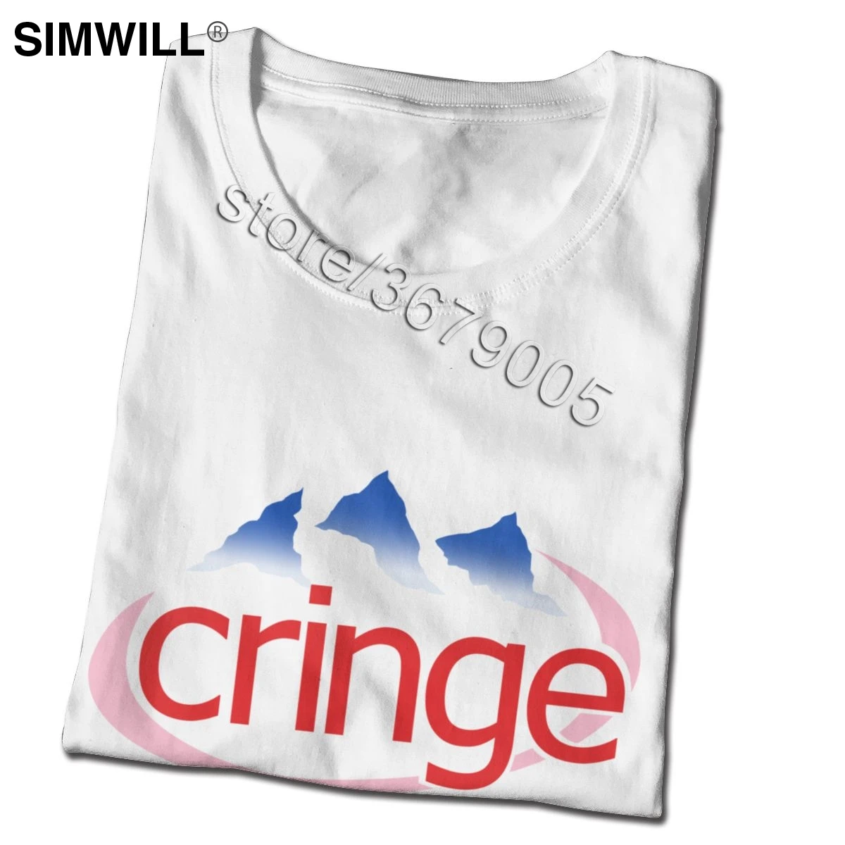 Классический городская мода футболка для мужчин хлопок Cringe воды Летняя одежда с