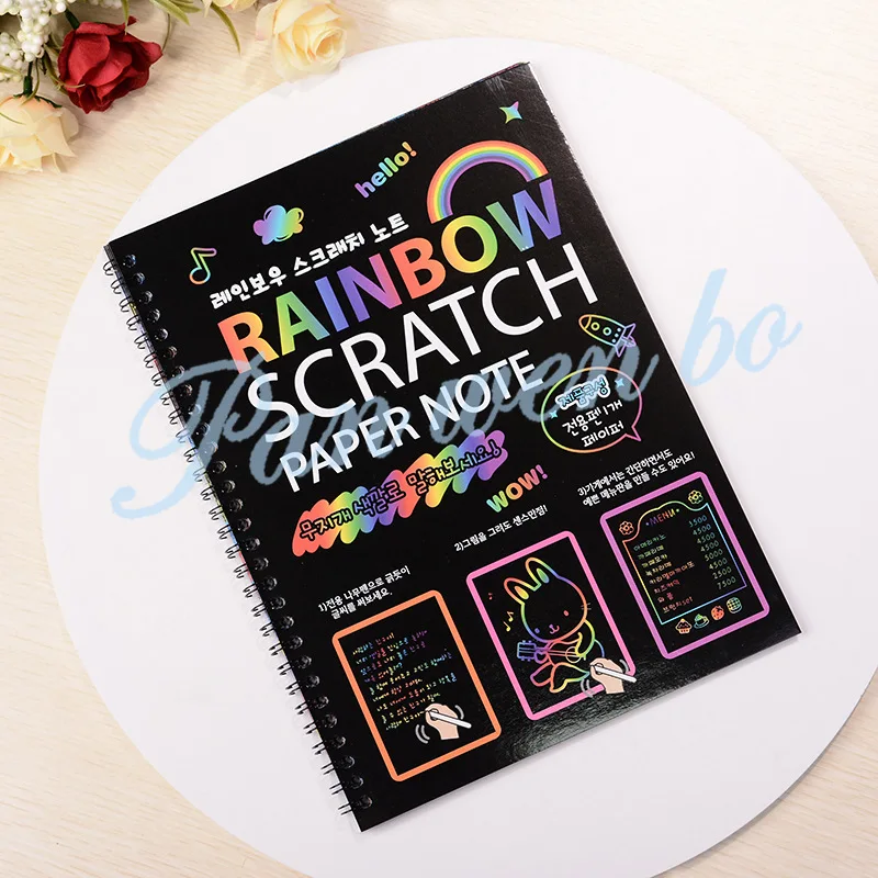 Обучающая творческая книга с рисунком царапин детские игрушки для рисования