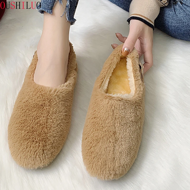 Зимние сапоги женская обувь теплые плюшевые ботильоны на меху зимняя